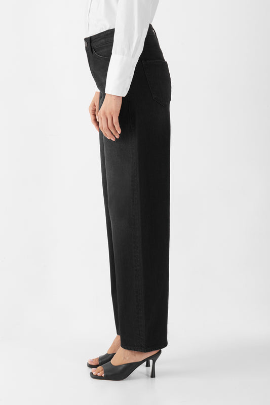 Jeans ASH Barrel Leg Minimal Stretch - Classic black denim 304 | DAWN