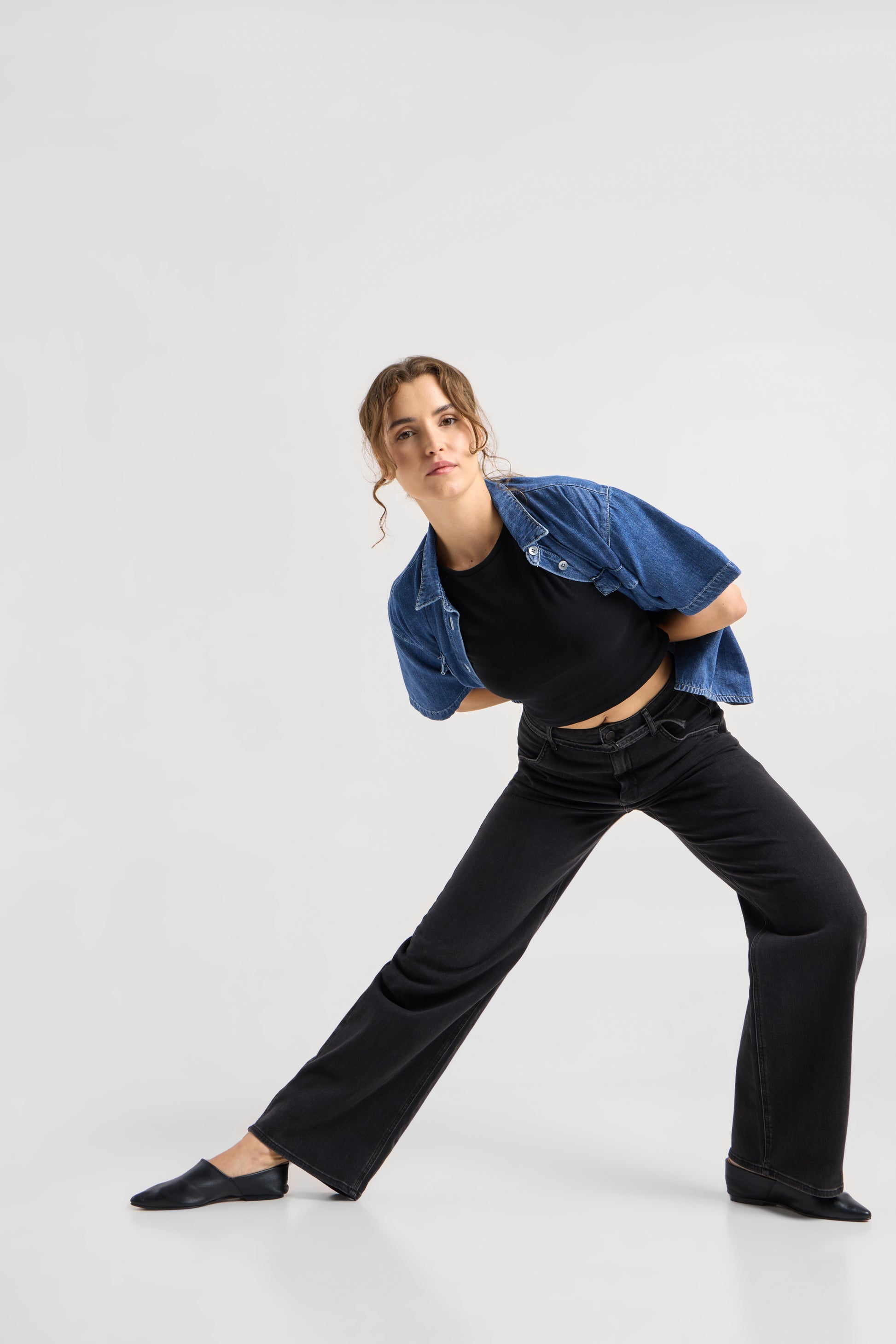 Jeans BLINK Wide Barrel Soft Denim - Classic black denim 304 | DAWN
