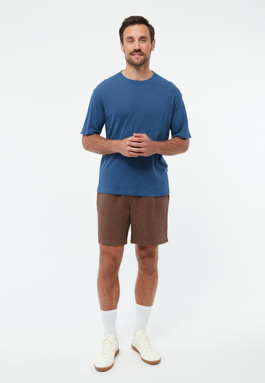 T-Shirt GBLasse Blazing Blue (Linen) | Givn