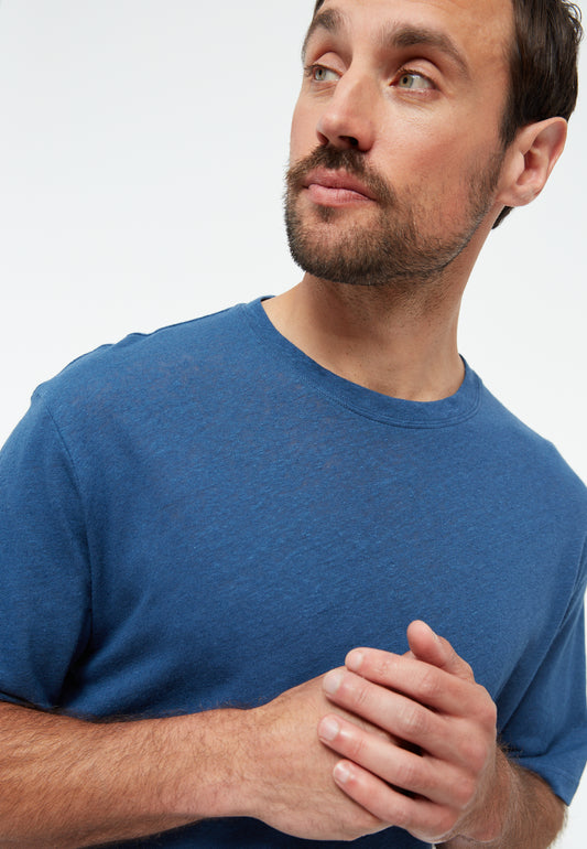 T-Shirt GBLasse Blazing Blue (Linen) | Givn