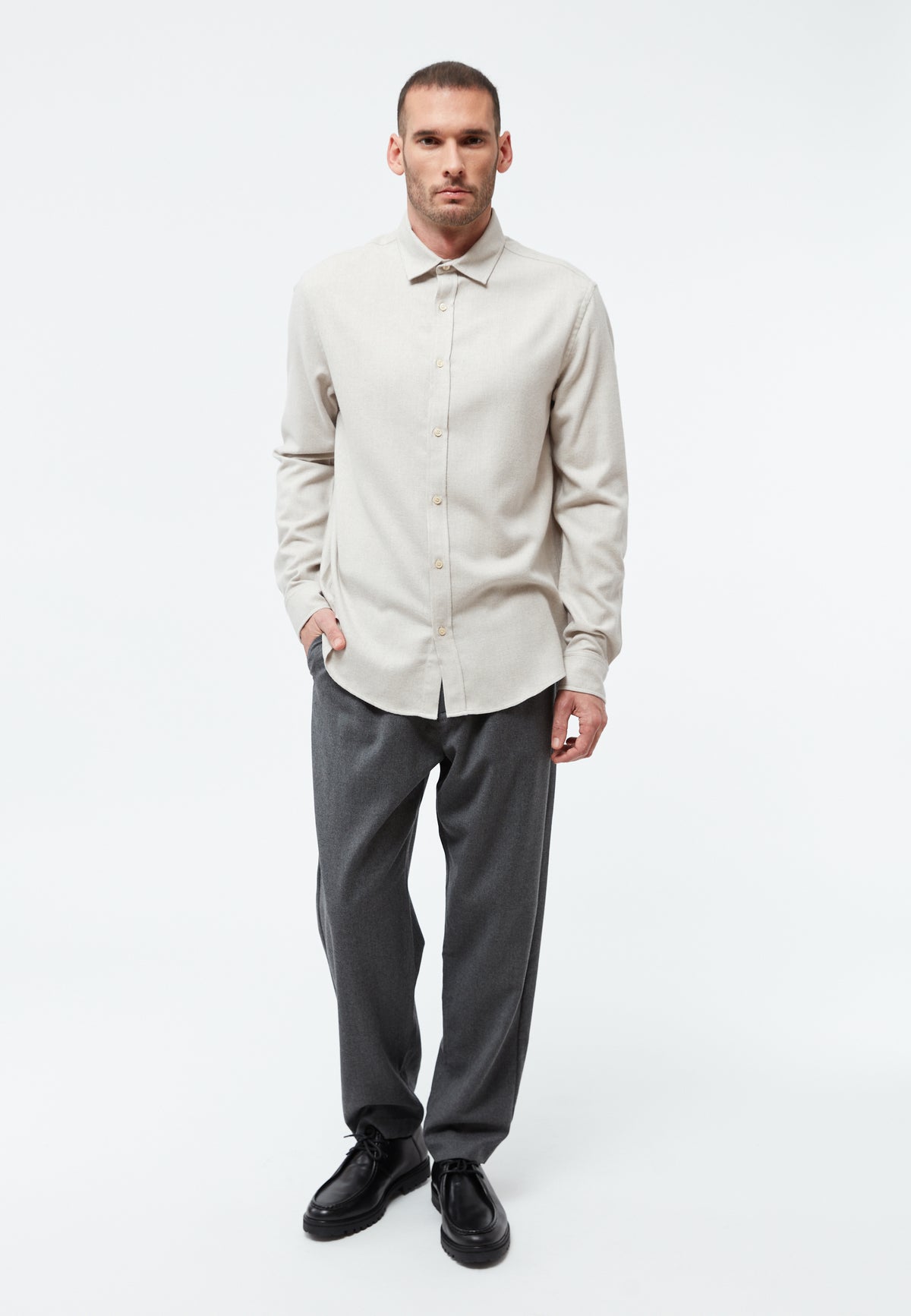Buttoned Shirt GBJohn Beige | GIVN BERLIN
