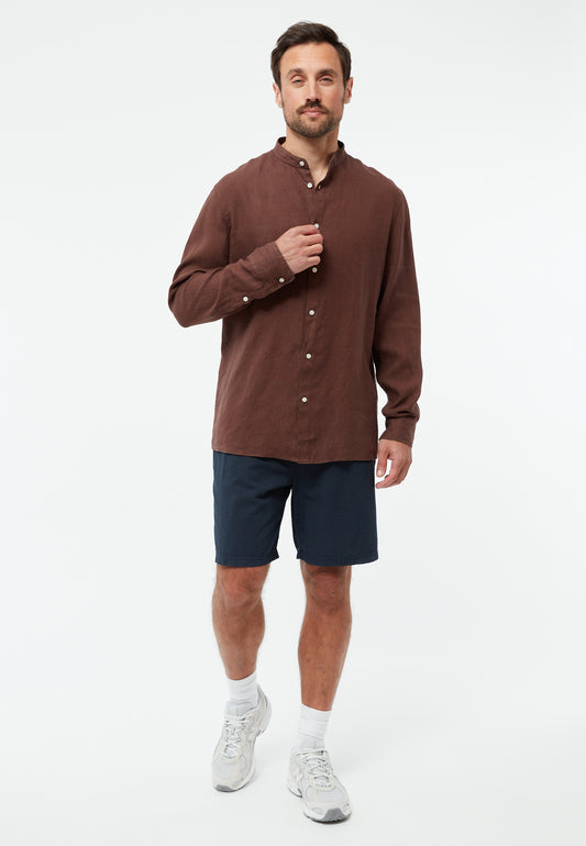 Hemd GBWes Chocolate Brown (Linen) | Givn