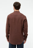Hemd GBWes Chocolate Brown (Linen) | Givn