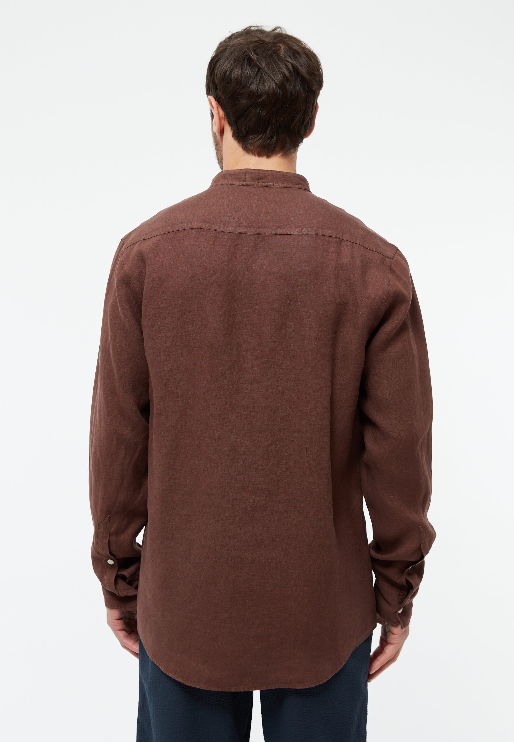 Hemd GBWes Chocolate Brown (Linen) | Givn