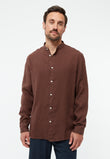 Hemd GBWes Chocolate Brown (Linen) | Givn