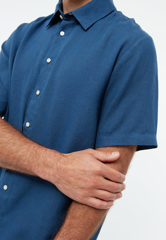 Hemd GBKoda Blazing Blue (Linen) | Givn