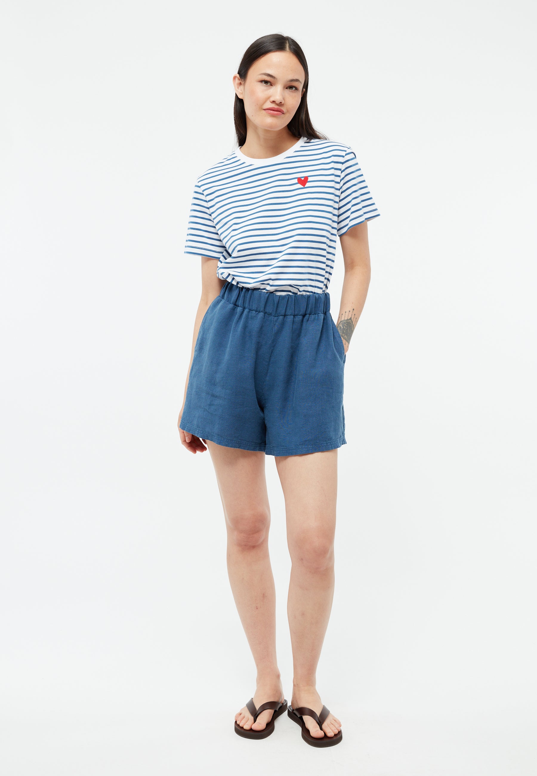 Shorts GBClementine Blazing Blue (Linen) | Givn