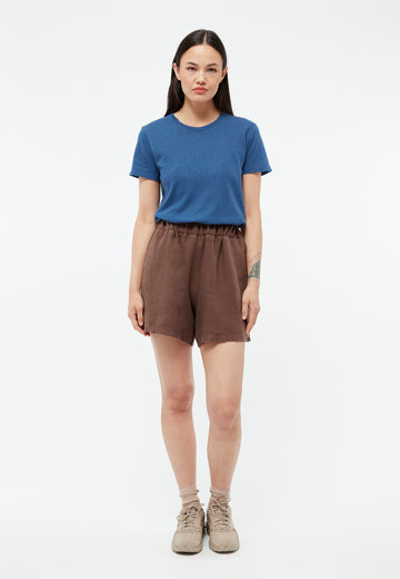 Shorts GBClementine Chocolate Brown (Linen) | Givn