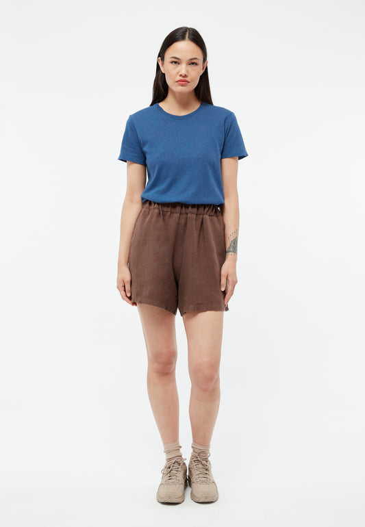 Shorts GBClementine Chocolate Brown (Linen) | Givn