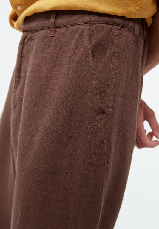 Hose GBHelge Chocolate Brown (Linen) | Givn