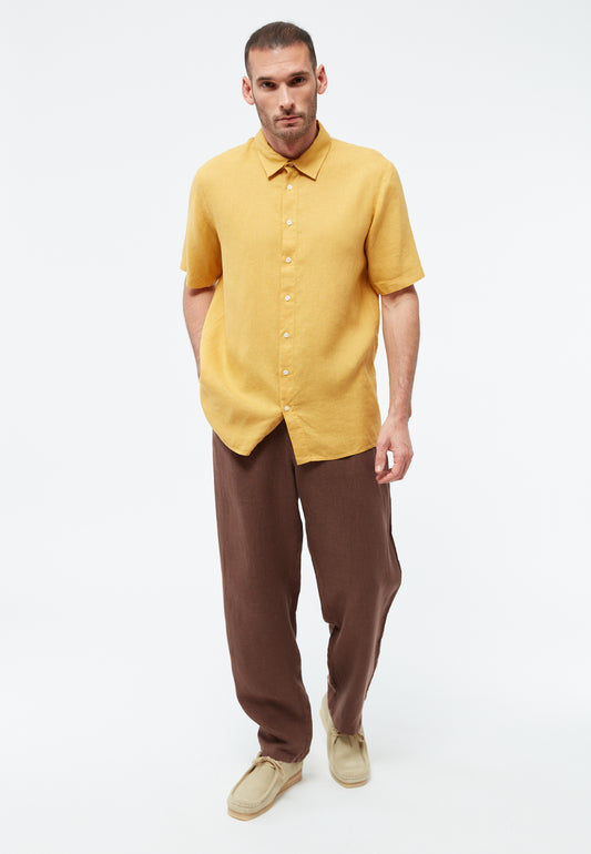 Hose GBHelge Chocolate Brown (Linen) | Givn