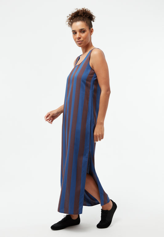 Kleid GBLotta Blazing Blue / Chocolate Brown (Stripes) | Givn