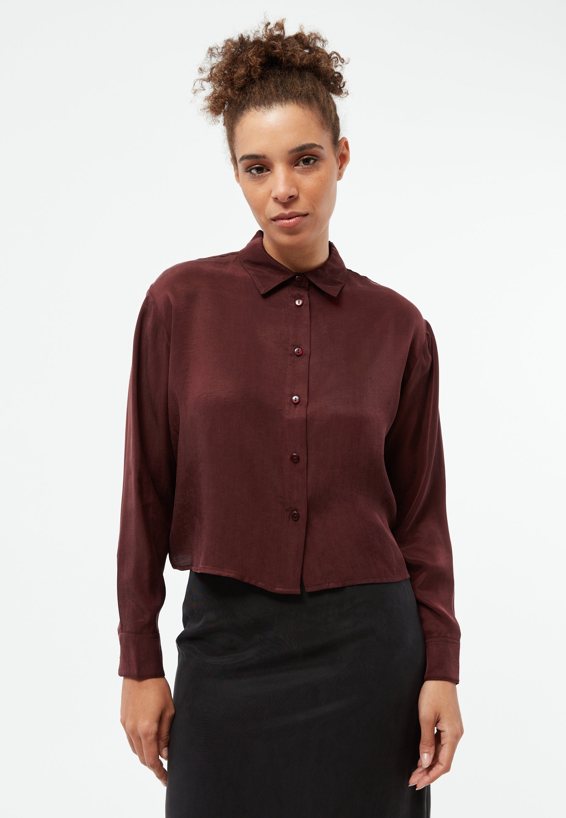Blouse GBSavannah Wine Red (Tencel) | GIVN BERLIN