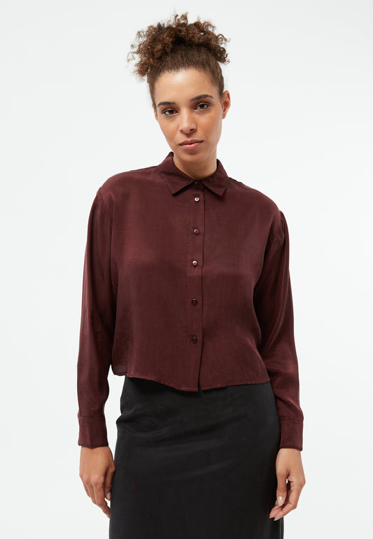 Blouse GBSavannah Wine Red (Tencel) | GIVN BERLIN