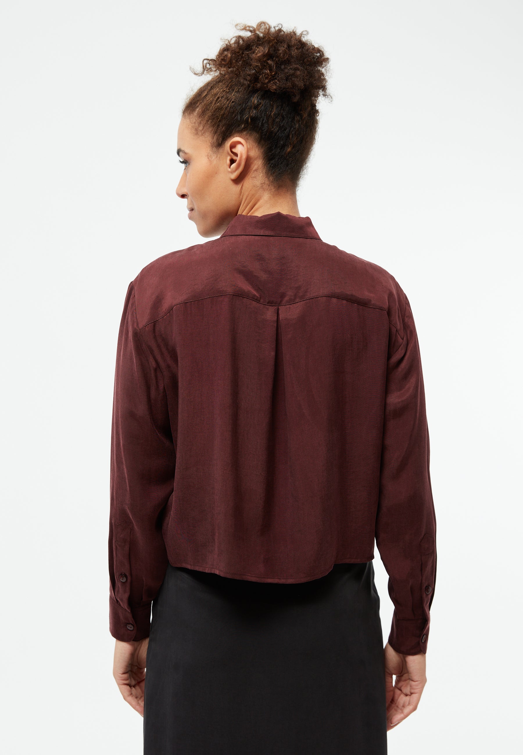 Blouse GBSavannah Wine Red (Tencel) | GIVN BERLIN