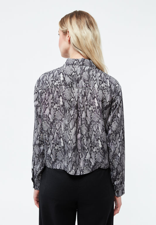 Blouse GBSavannah Black / Grey (Snake) | GIVN BERLIN