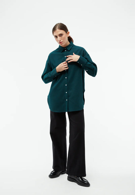 Flannel Bluse GBCOSIMA dark teal | Givn