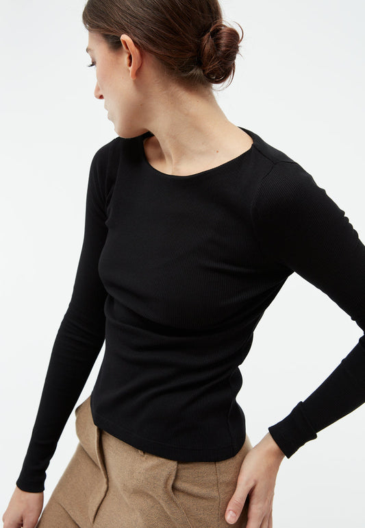 Longsleeve GBIna black (Rib) | Givn