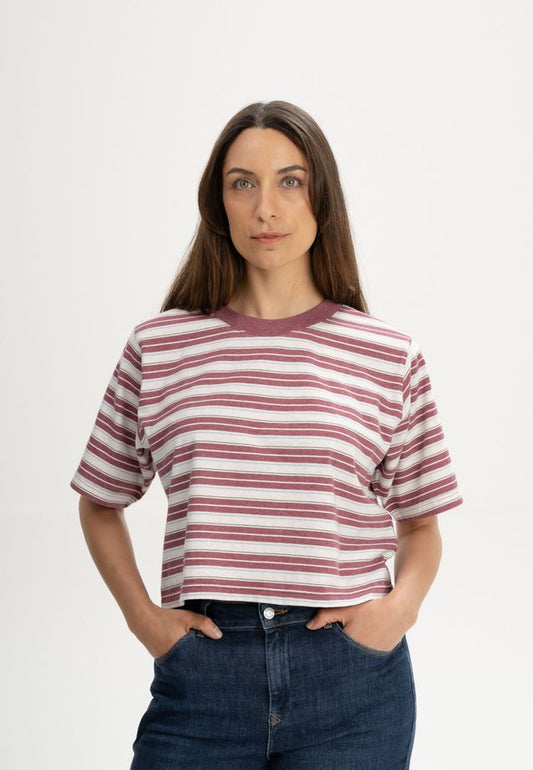 Cropped T-Shirt DESNA jam stripes | MELAWEAR