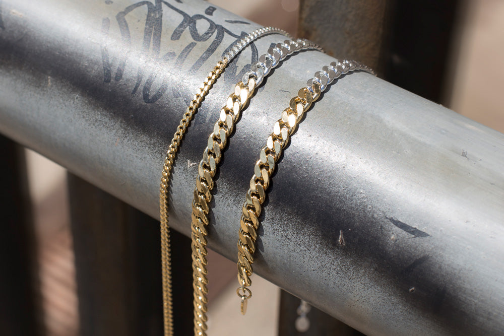 CURB MIX NECKLACE Stainless Steel | KLIMBIM