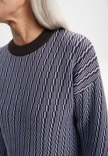 Boxy Jacquard Knit Jumper FAIZA | MELAWEAR