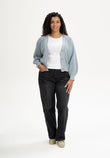 Rib Knit Cardigan BHUMA cloudy blue | MELAWEAR