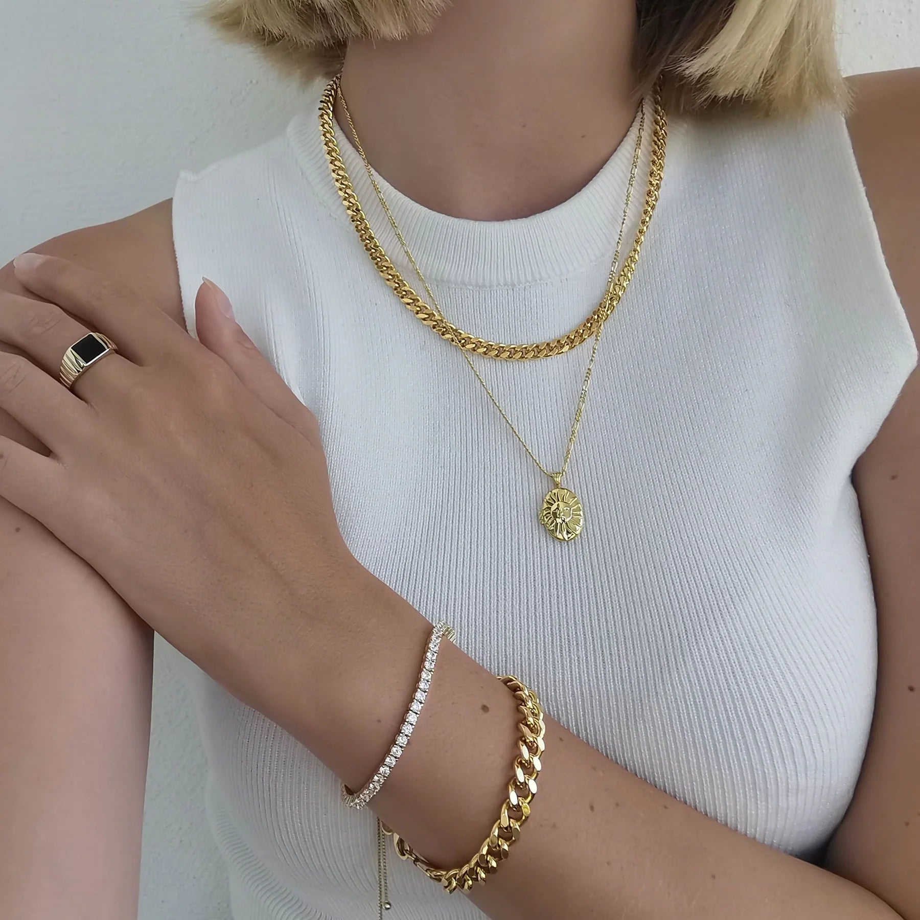 Halskette mit Amulett SANTA CRUZ Gold | Brandlinger