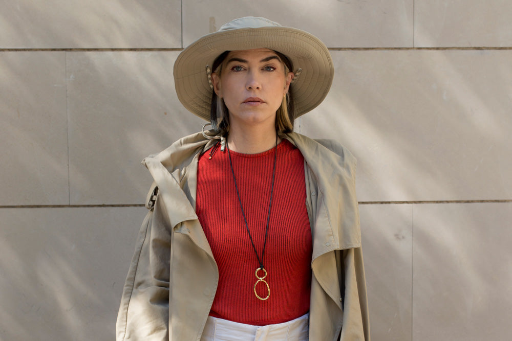 RIBBON NECKLACE Brass | KLIMBIM