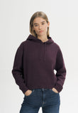 Women Knit Hoodie Style JANISHA elderberry melange | MELA