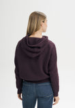 Women Knit Hoodie Style JANISHA elderberry melange | MELA