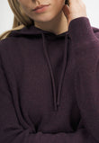 Women Knit Hoodie Style JANISHA elderberry melange | MELA