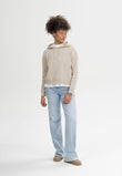 Women Knit Hoodie Style JANISHA kiesel melange | MELA