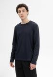 Men Basic Longsleeved Shirt Style JERIN navy | MELA