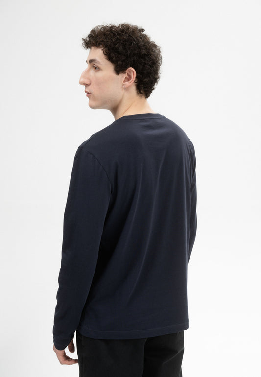 Men Basic Longsleeved Shirt Style JERIN navy | MELA