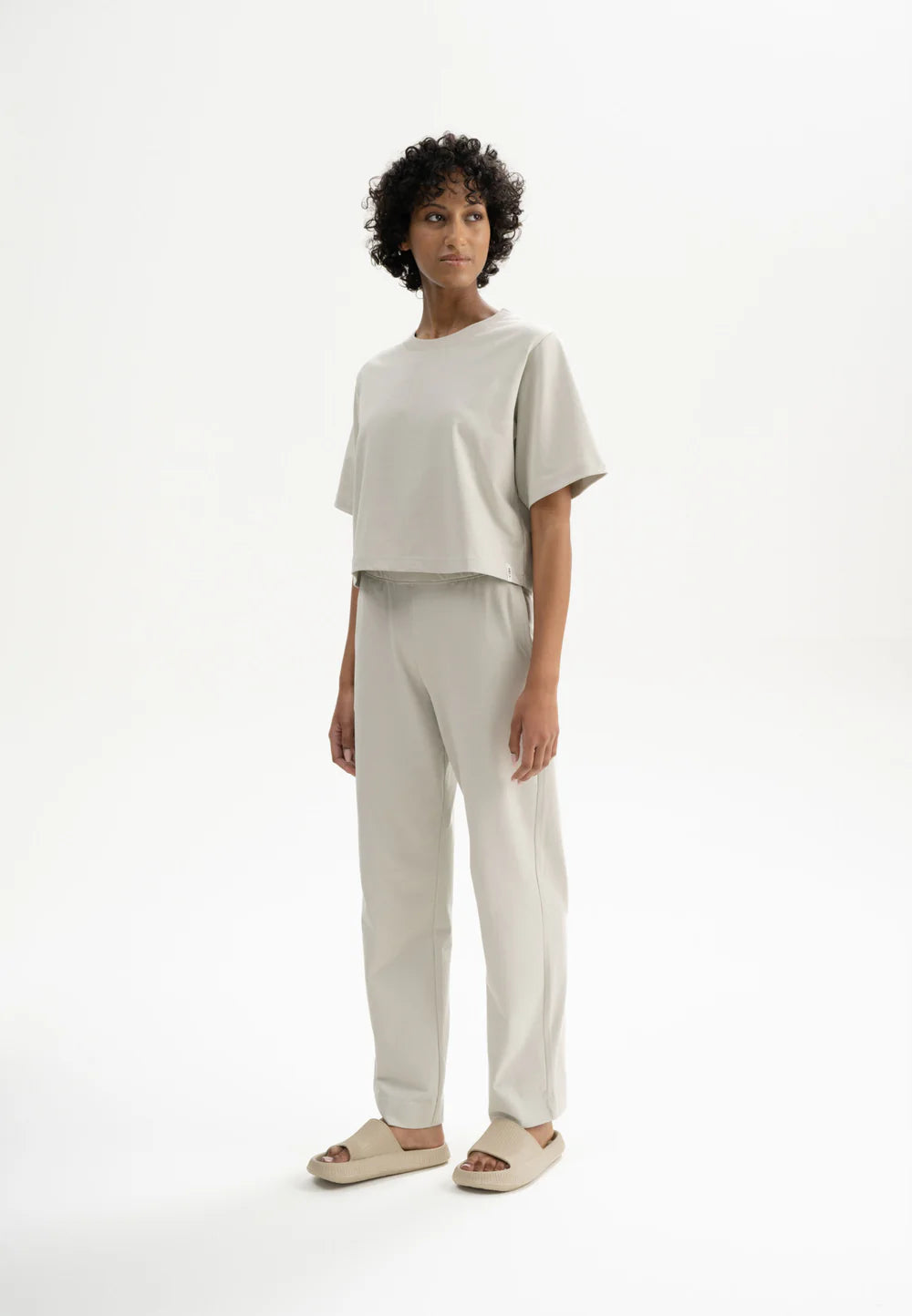 Cropped T-Shirt schwer JOSHNA Birke | MELAWEAR