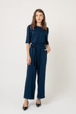 Jumpsuit STAINE HALFSLEEVE Nightfall blue | LOVJOI