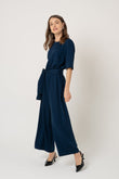 Jumpsuit STAINE HALFSLEEVE Nightfall blue | LOVJOI