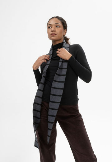 Slim Knit Scarf BANHI gestreift | MELAWEAR