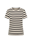 Shirt mit Streifen GOTS black/creme | Lanius