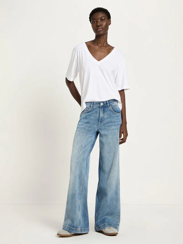 Marlenejeans GOTS stonewash blue denim | Lanius