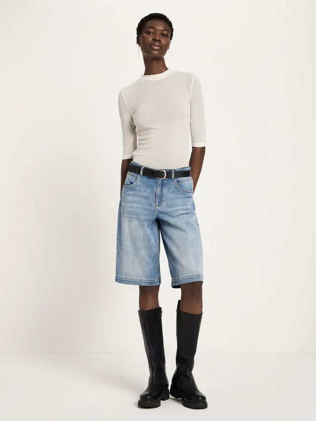 Bermudajeans GOTS stonewash blue denim | Lanius