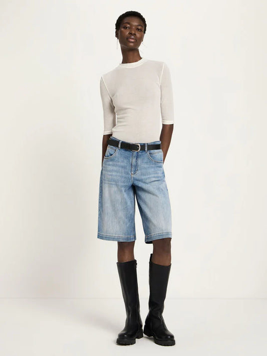Bermudajeans GOTS stonewash blue denim | Lanius