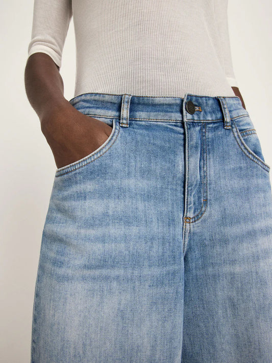 Bermudajeans GOTS stonewash blue denim | Lanius