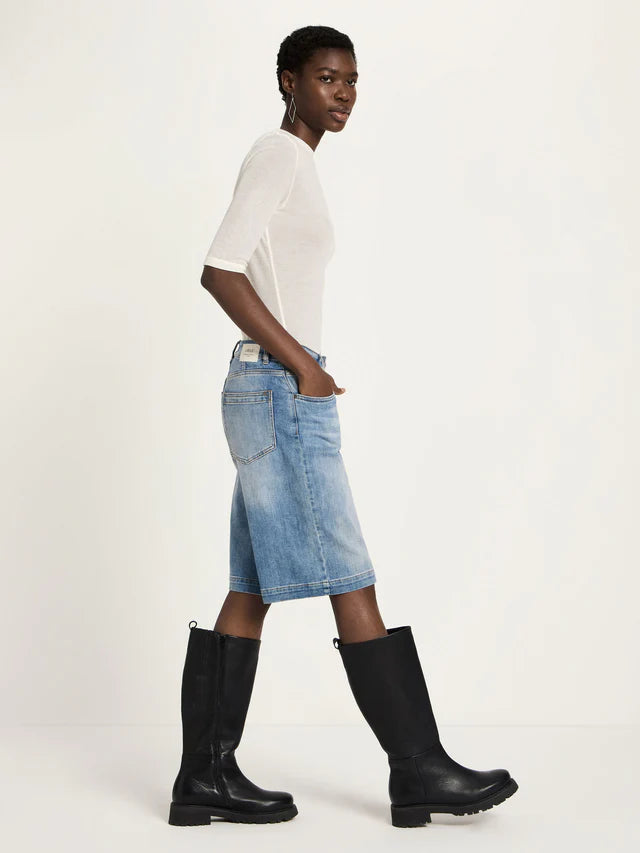 Bermudajeans GOTS stonewash blue denim | Lanius