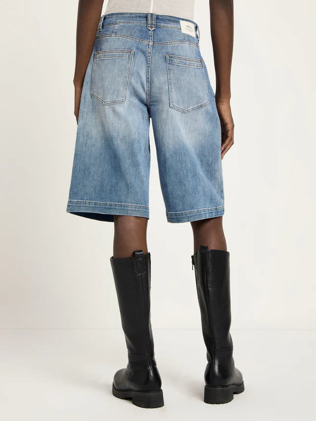 Bermudajeans GOTS stonewash blue denim | Lanius