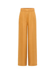 Hose GOTS mit weitem Bein dark honey | Lanius