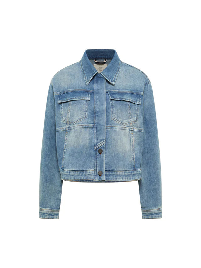 Jeans Jacke GOTS stonewash blue denim | Lanius