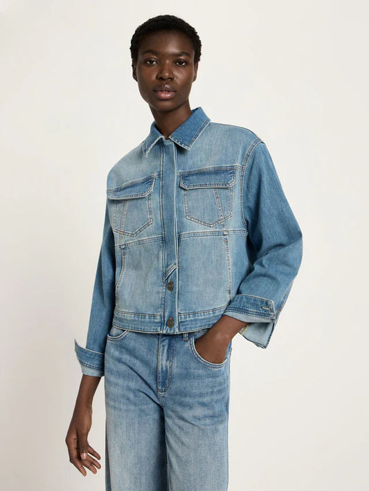 Jeans Jacke GOTS stonewash blue denim | Lanius