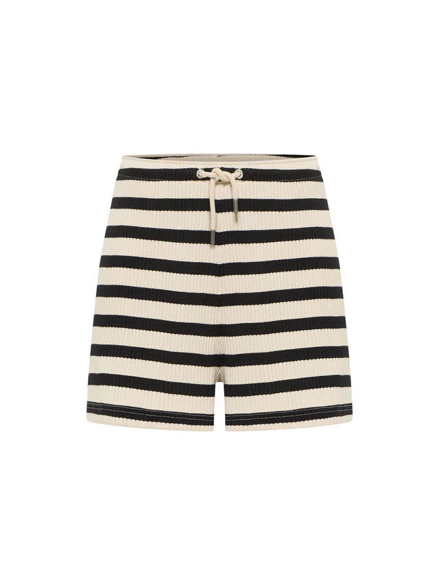 Shorts mit Streifen GOTS black/creme | Lanius
