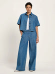 Jeans Shirt mid blue denim | Lanius